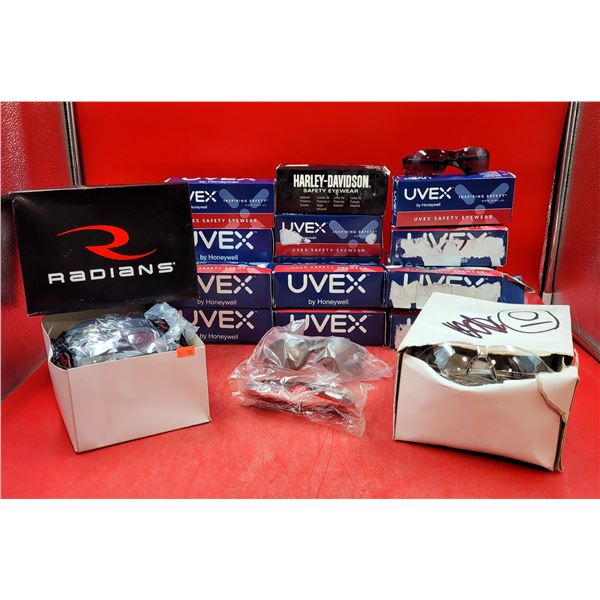 Clear & Dark Lens Safety Goggle Lot (Harley Davidson, UVEX, Radians)