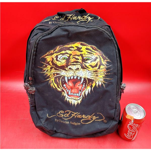 Ed Hardy by Christian Audigier Rhinestone Tiger Backpack