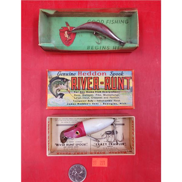 Heddon River Runt Spook - Model 9020 RB & Paw Paw Bait Co. - Model 3634