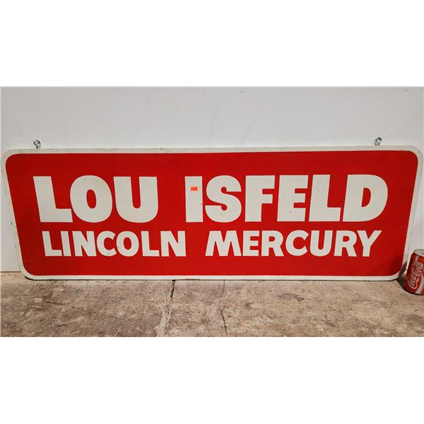 VTG Wooden Double-Sided Lincoln Mercury Advertising Sign