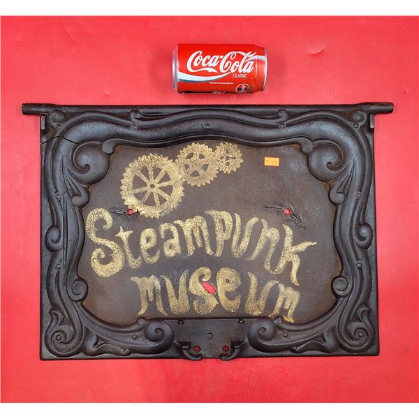 Cast Iron Steampunk Museum Sign