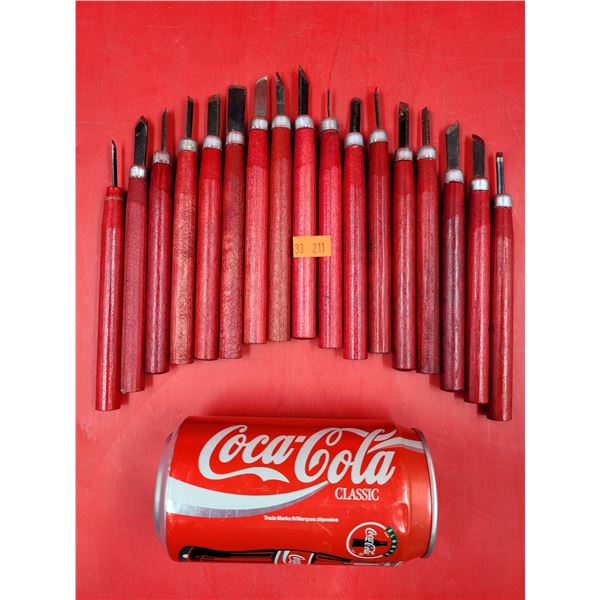 VTG Japanese 17 Pc. Wood Carving Tool Chisel Set