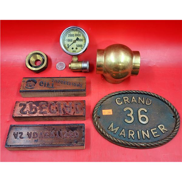 VTG Word Press Copper/Wood Blocks For "Special", "As Advertised" & "Gift Suggestion" (Title In Desc)