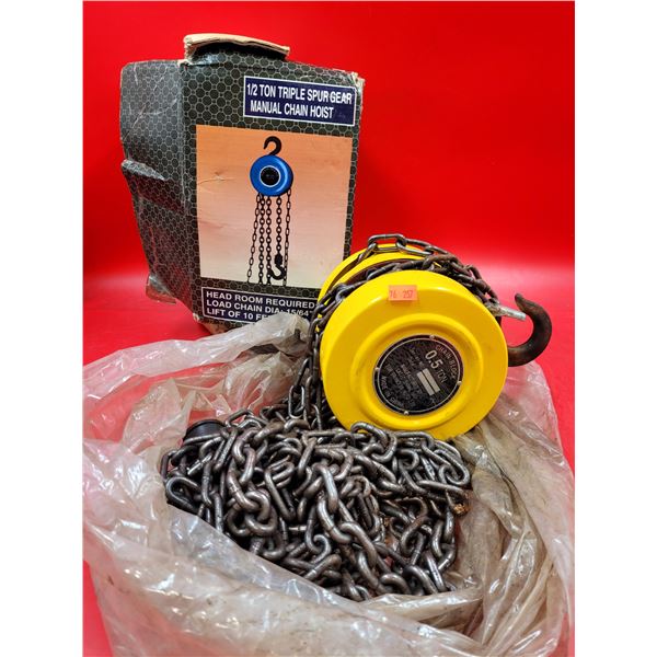 0.5 Ton Triple Spur Gear Manual Chain Hoist