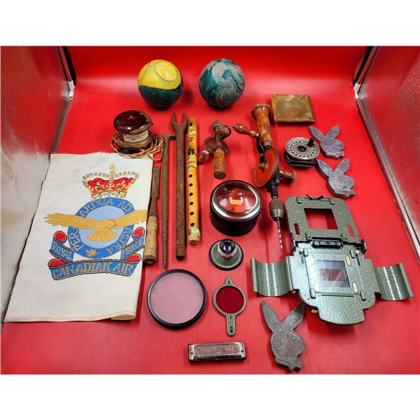 VTG Smalls Lot w/ Canadian Air Royal Force Needle Point Decor