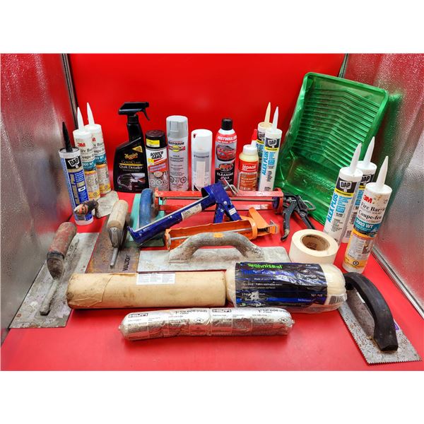 Large Painting, Supplies & Chemical Lot