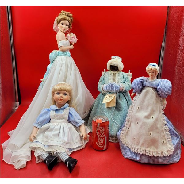 Lot Of Dolls Including Porcelain & Handmade From New Brunswick