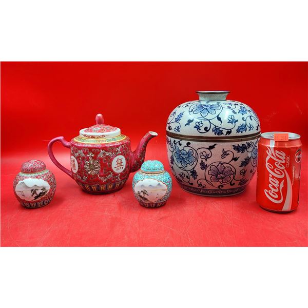VTG Lot Of Chinese Tea Set Pieces