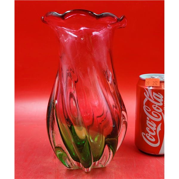 VTG Handblown Art Glass Vase