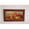 Image 1 : Framed Fruit Oil Painting