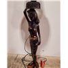 Image 2 : VTG Wooden Carved Figurine Floor Lamp