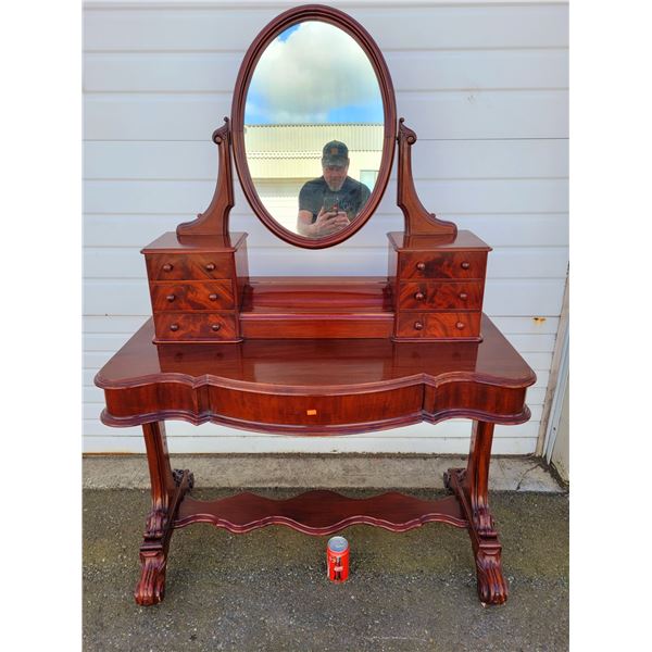 Antique Mahogany Vanity Dresser