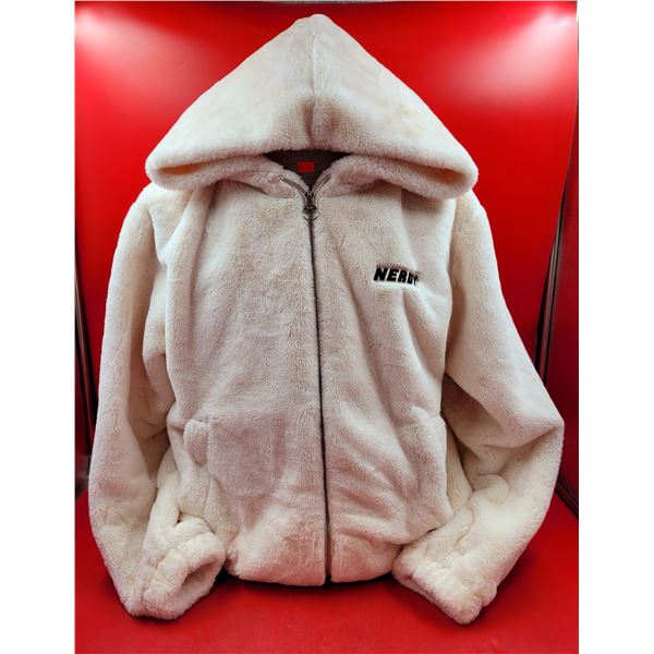 Nerdy Fuzzy Zip-Up Sweater