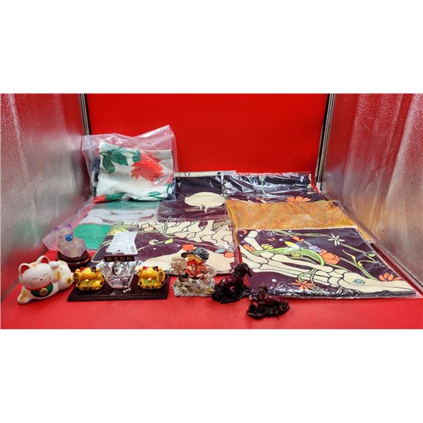 Assorted Figurines & Tapestries