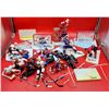 Image 1 : Assorted Hockey Action Figures, Stands, & Nets