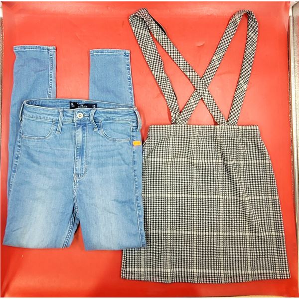 Hollister Jeans & Plaid Skirt