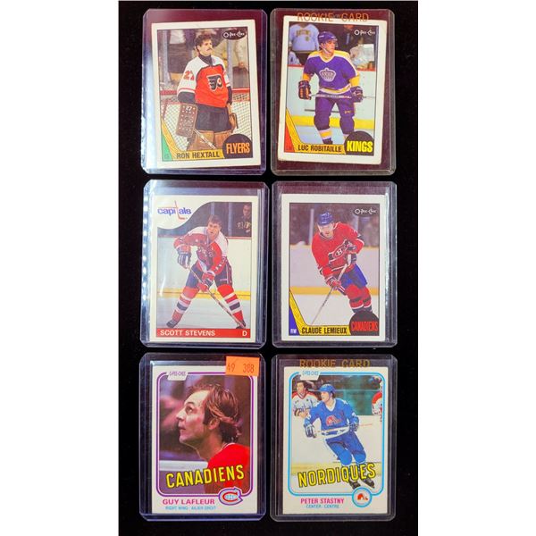 Assorted VTG Hockey Cards (Hextall, Stevens, Lemiuex, Lafleur, etc.)