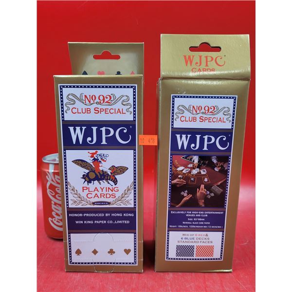 2 Sets Of Casino-Grade Wax Coated WJPC Club Special Playing Cards