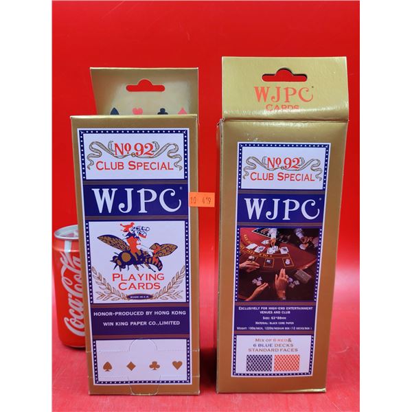 2 Sets Of Casino-Grade Wax Coated WJPC Club Special Playing Cards