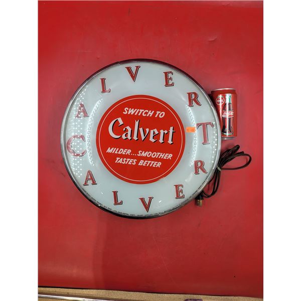 VTG Calvert Whiskey Advertising Clock