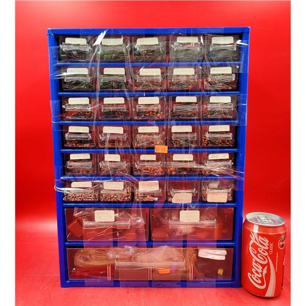 Parts Cabinet w/ Ceramic Capacitors & Screws