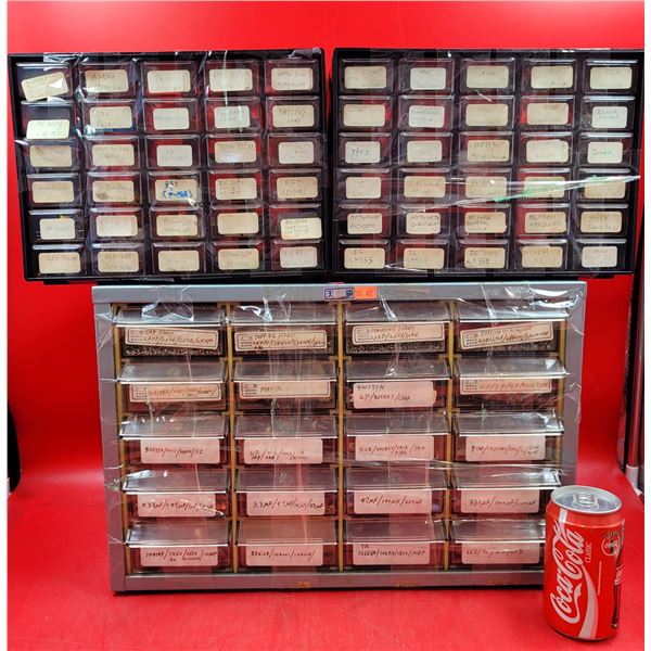 Parts Cabinets w/ Electronics/Circuit Board Components