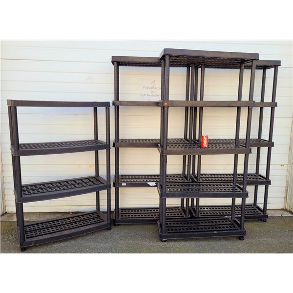 Black Plastic Storage Shelves