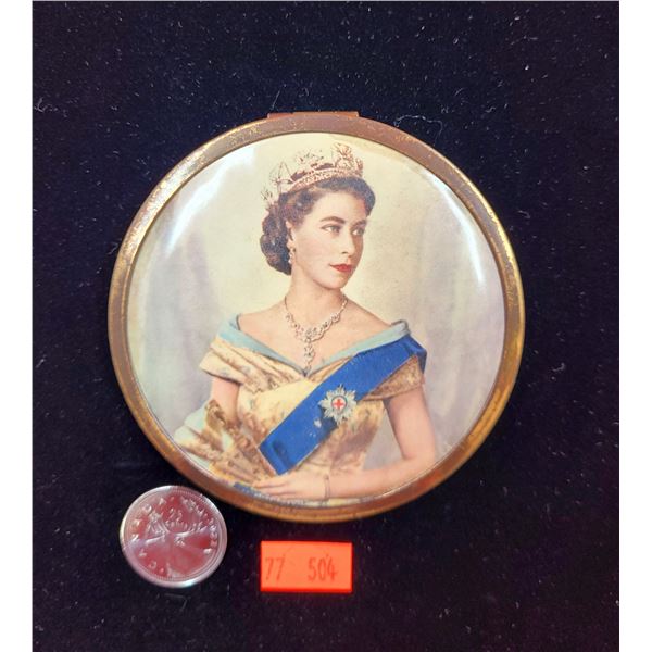 VTG Queen Elizabeth Powder Compact