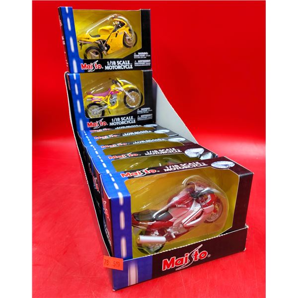 Assorted Maisto 1/18 Scale Diecast Motorcycles