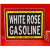 Image 1 : Metal White Rose Gasoline Advertising Sign