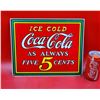 Image 1 : VTG Metal Coca-Cola Porcelain Advertising Sign