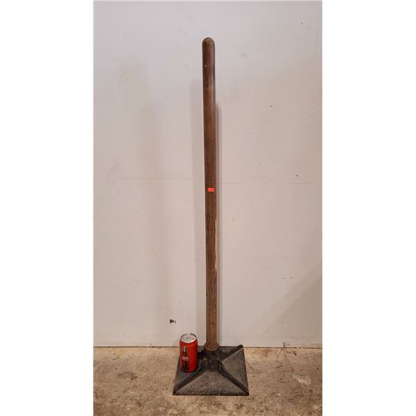 Ground Tamper w/ Wooden Handle
