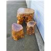 Image 2 : Live Edge Teak Table & Stools