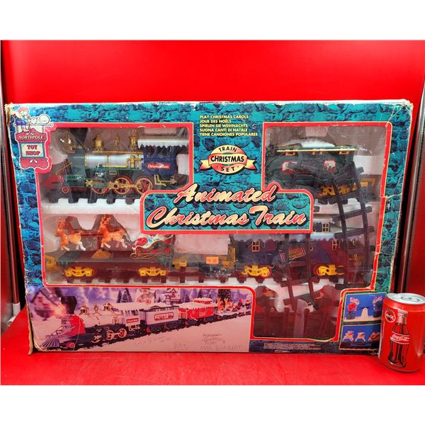 North Pole Toy Shop Animated Christmas Train Set