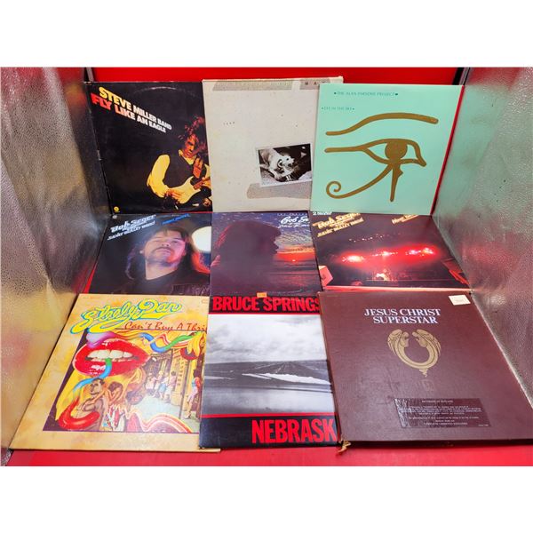 Assorted Vinyl Record Lot (Bruce Springsteen, Steve Miller Band, Fleetwood Mac, etc.)