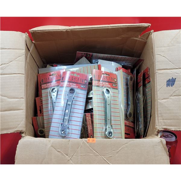 Marshall Sure Grip Metric 6" Ratchet Wrench Lot