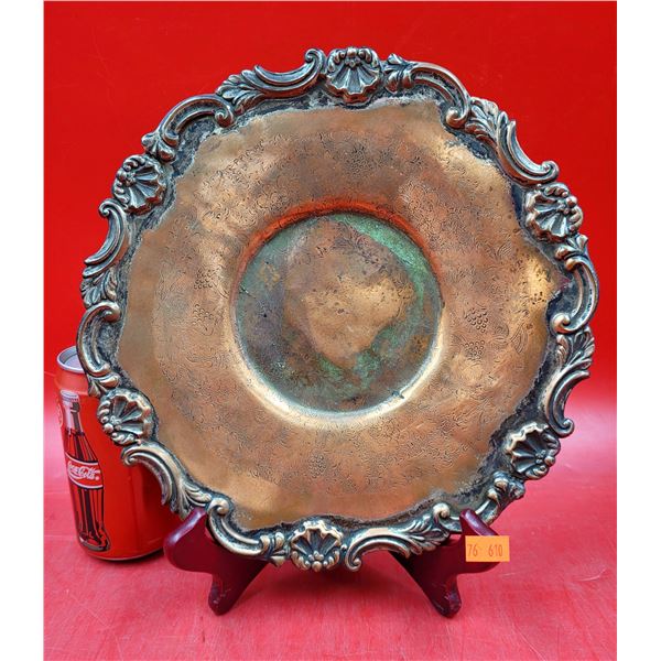 Stamped Copper Decorative Wall Plate