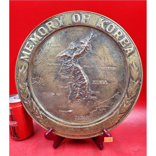 Memory of Korea Brass Decorative Wall Plate