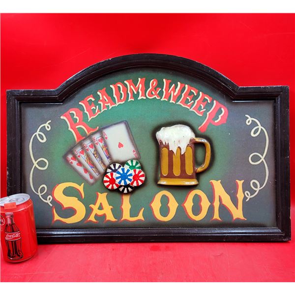 Readm & Weep Saloon Sign