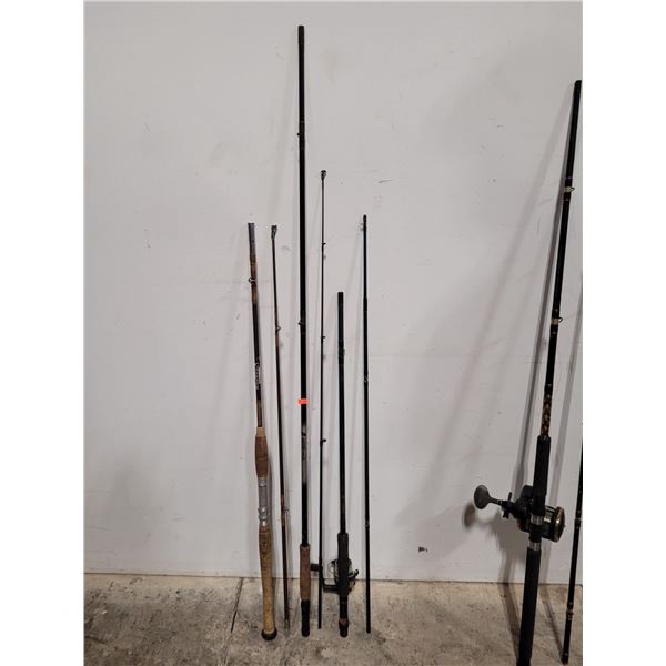 Assorted Fishing Rod Lot w/ Martin, Omni, & Major