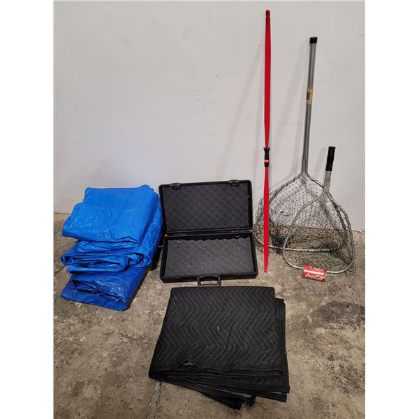 Fishing Nets, Moving Blanket, Tarps, Hard Case, & More