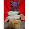 Image 1 : Box of Decorative Assorted Colour Throw Pillows
