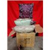 Image 1 : Box of Decorative Assorted Colour Throw Pillows