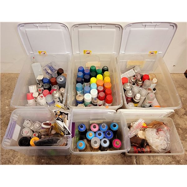 Large Lot of Set Deck Spray Paint