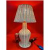 Image 1 : VTG White Wicker Rattan Lamp