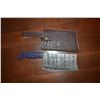 Image 1 : Handmade Damascus Steel Cleaver w/ Sheath