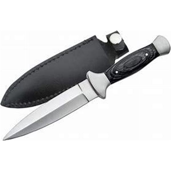 9" BLACK WOOD BOOT KNIFE