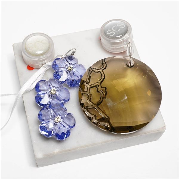 2pc Swarovski Crystal Suncatchers