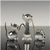 Image 1 : 3pc Swarovski Crystal Figurines, Cats and Mouse