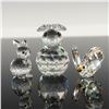 Image 1 : 3pc Swarovski Crystal Figurines, Large Rabbit, Mini Rabbit, Mini Butterfly